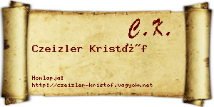 Czeizler Kristóf névjegykártya